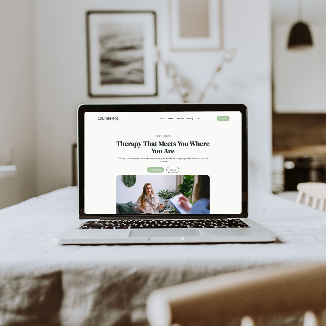 black and grey minimalist laptop mockup instagram post